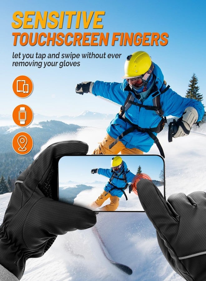 AOPREL Winter Gloves Men Women Waterproof Warm Ski Gloves for Cold Weather Windproof Snow Touch Screen Gloves for Running Cycling Outdoor Work & Sports - Image 4